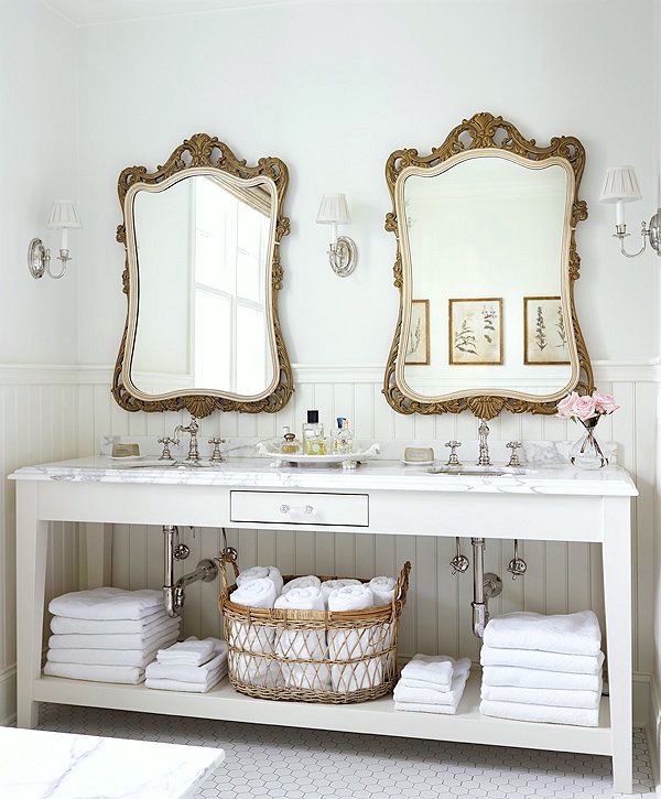 vintage bathroom mirror