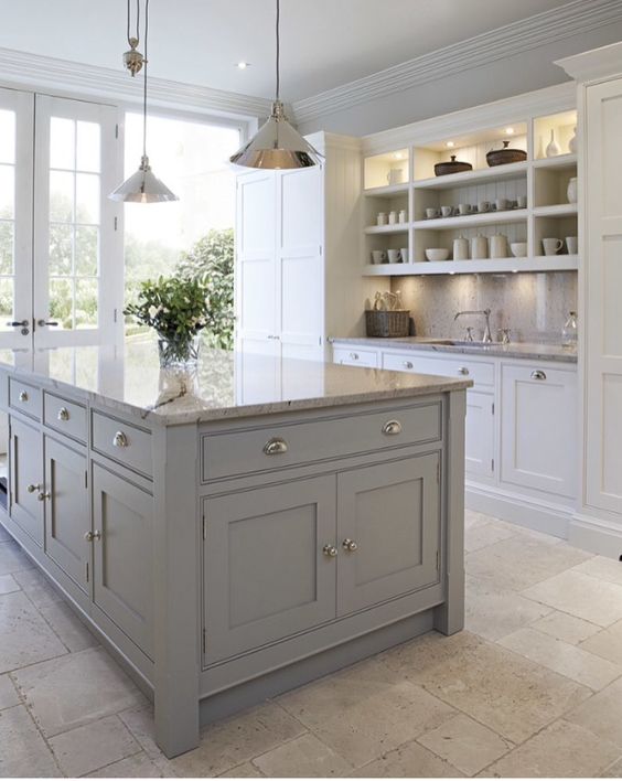 Gray and deals white kitchen cabinets