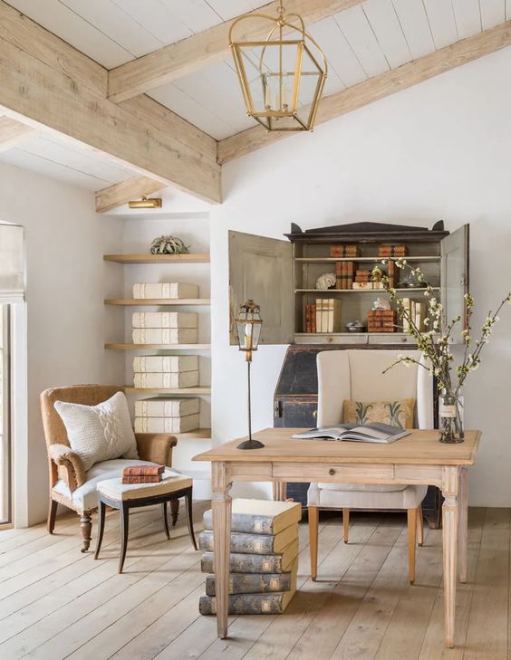 How to Design a Cozy Farmhouse Style Office Space