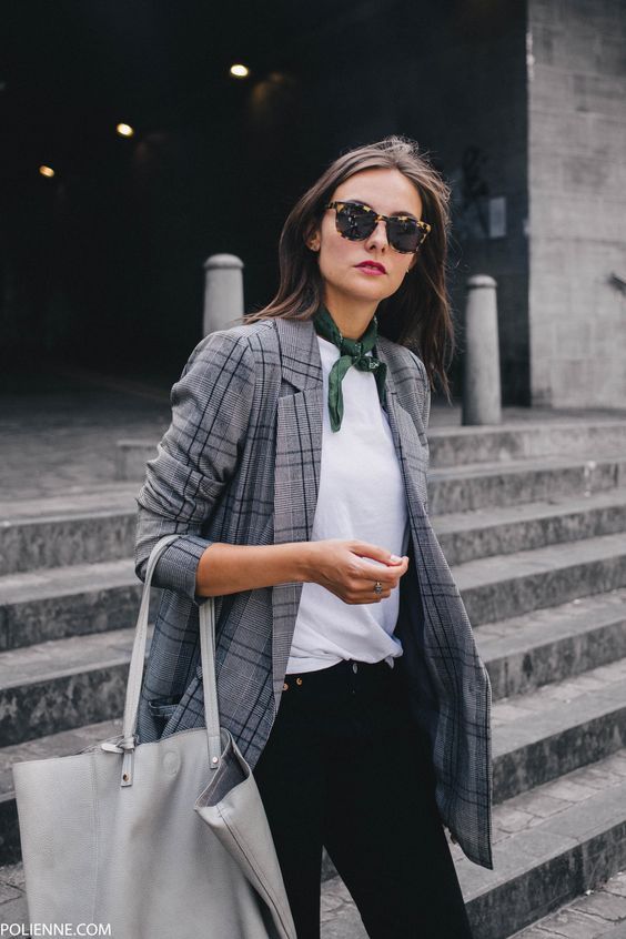 Checkered shop blazer outfit