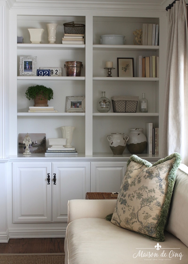 How To Style Book Shelves And My Re Styled Family Room Built Ins