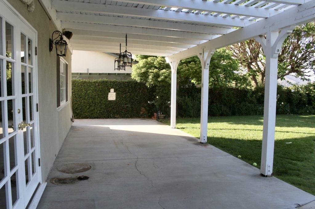 backyard renovation before shot of yard 