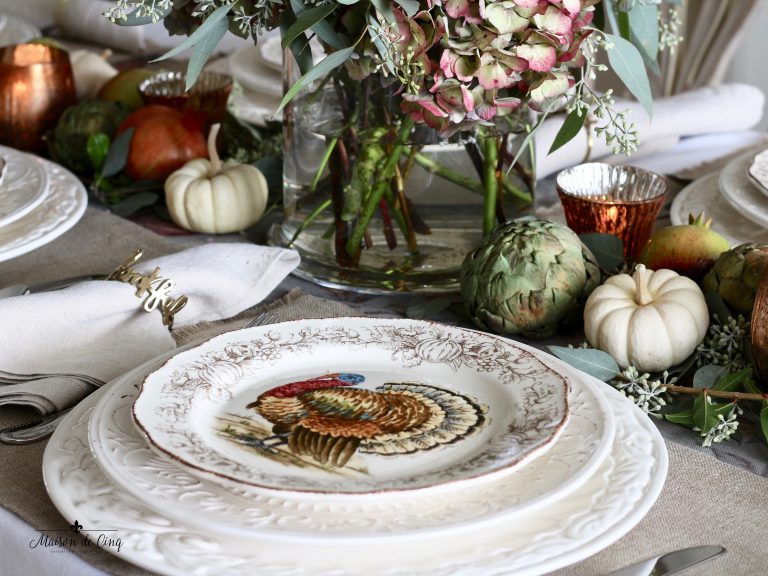 Bountiful Harvest Thanksgiving Table Setting
