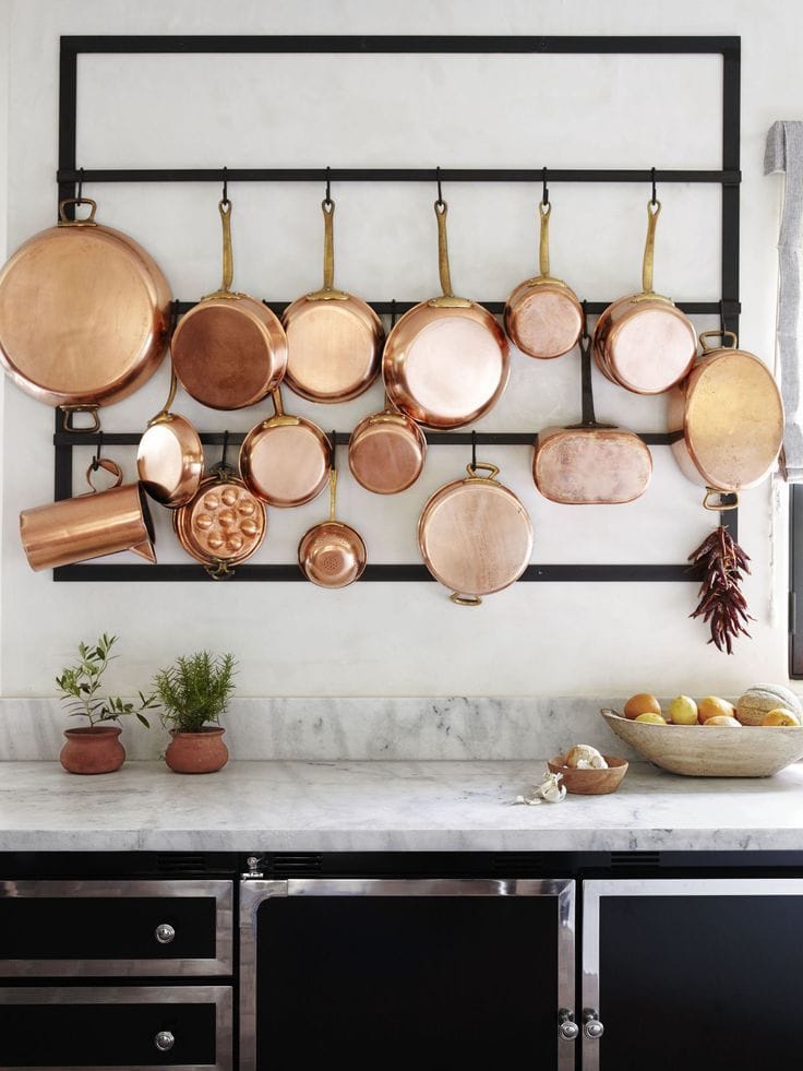 Add Warmth for Fall With Vintage Copper Kitchen Accessories