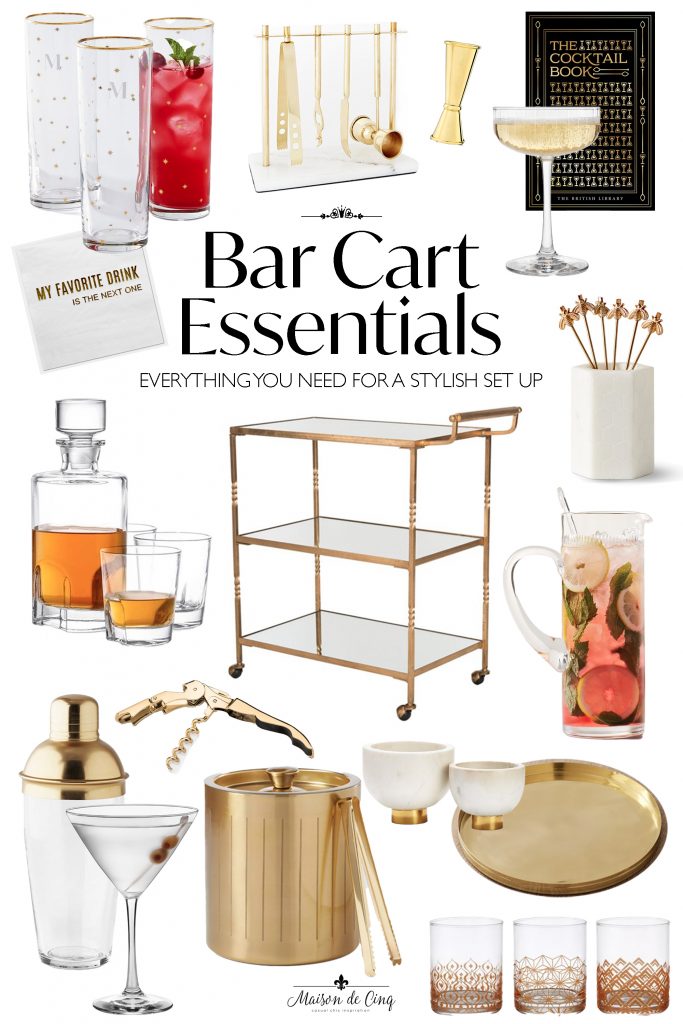 Bar Cart Accessories: 10 Things You Need for Your Bar Cart