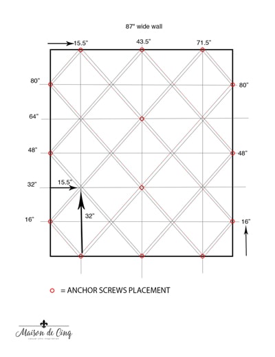 How to make a diamond patterned trellis vine wall - Diana Elizabeth