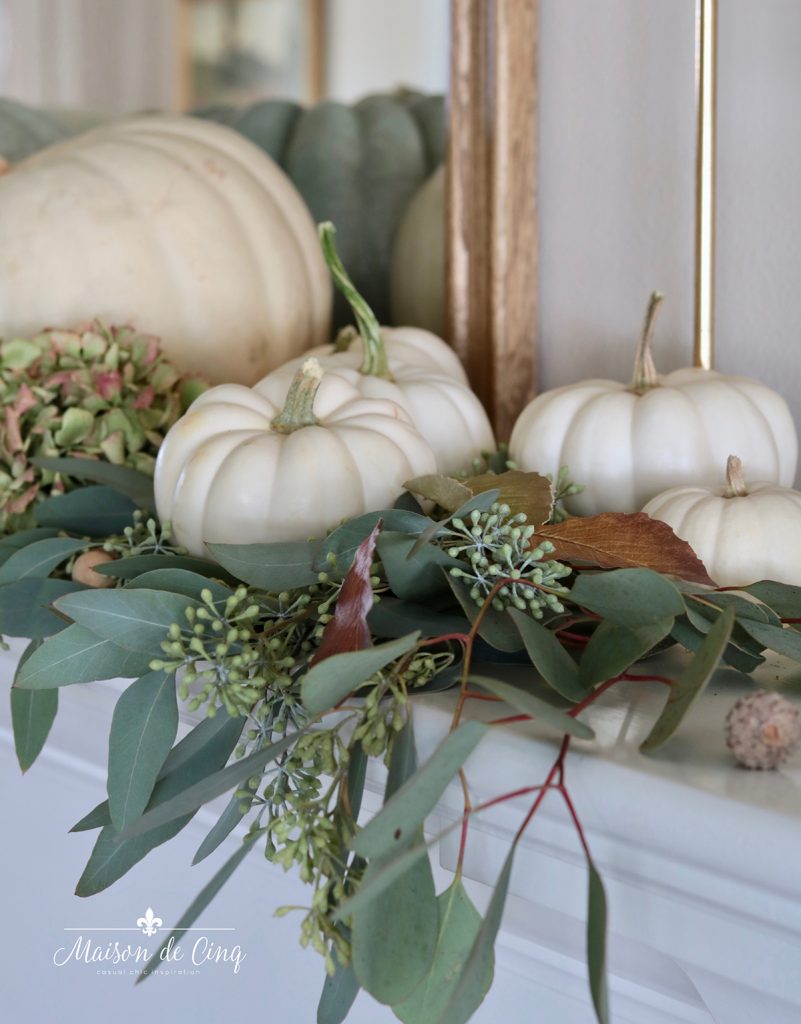 Easy Fall Mantel Decorating using Rich Autumn Colors