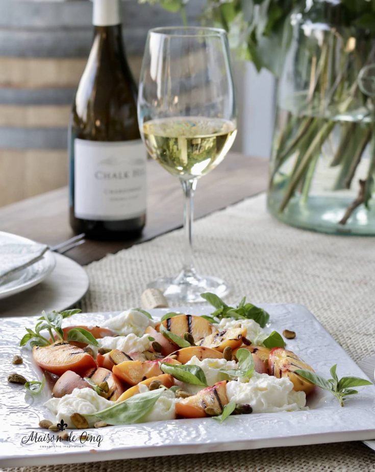 Grilled Peaches and Burrata