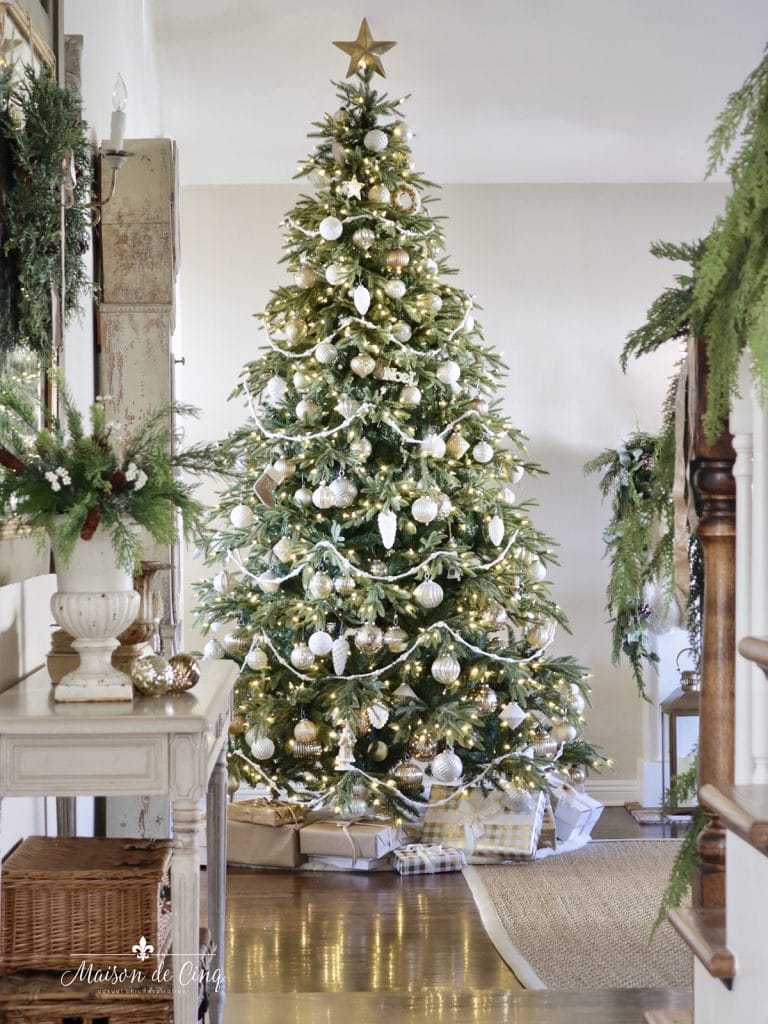 French Inspired Christmas Decor: Holiday Tour in the Living Room