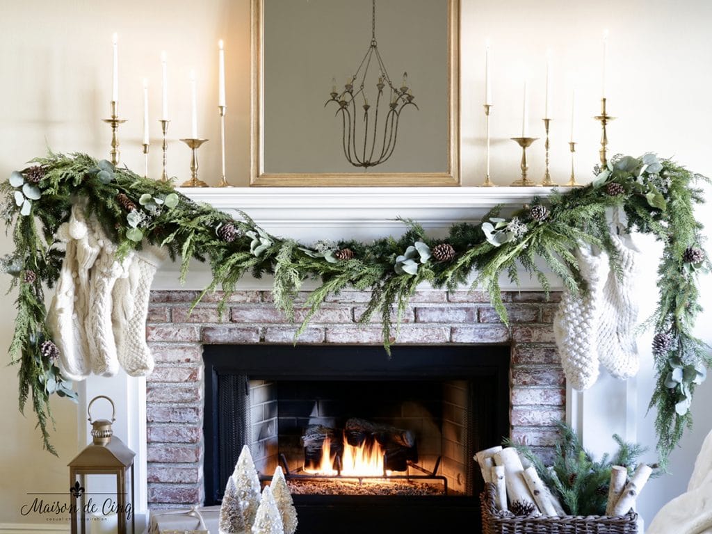 Winter Wonderland Christmas Mantel Ideas - Clean and Scentsible