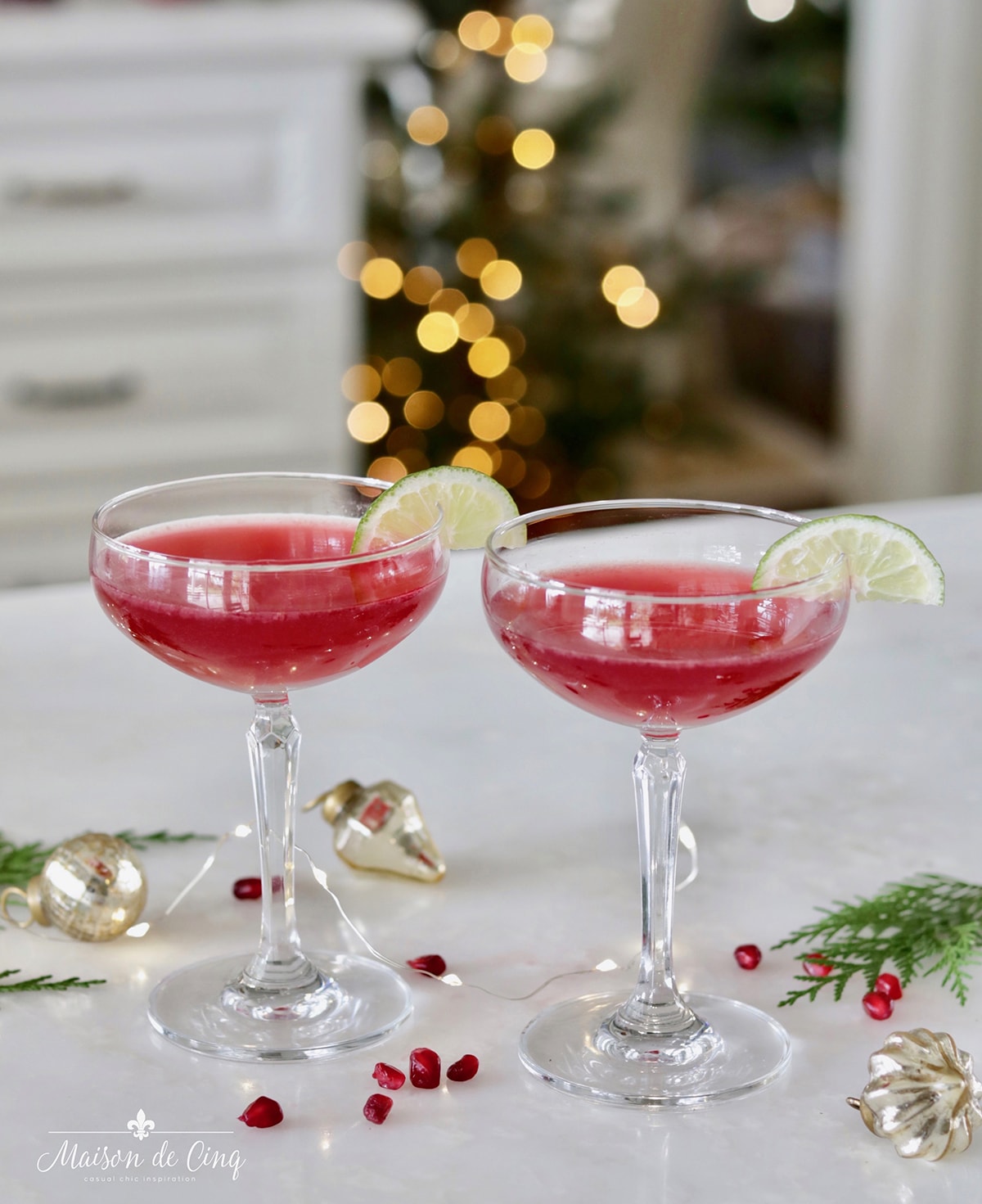 Pomegranate Cosmopolitan-Delicious Twist on a Classic-Maison de Cinq