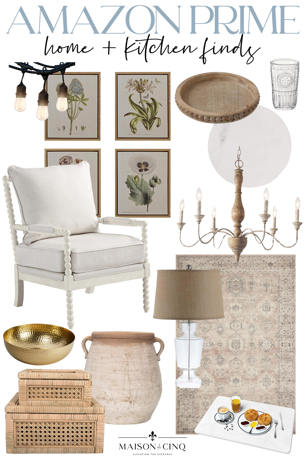 Amazon Prime Deals Home & kitchen finds graphic on Maison de Cinq