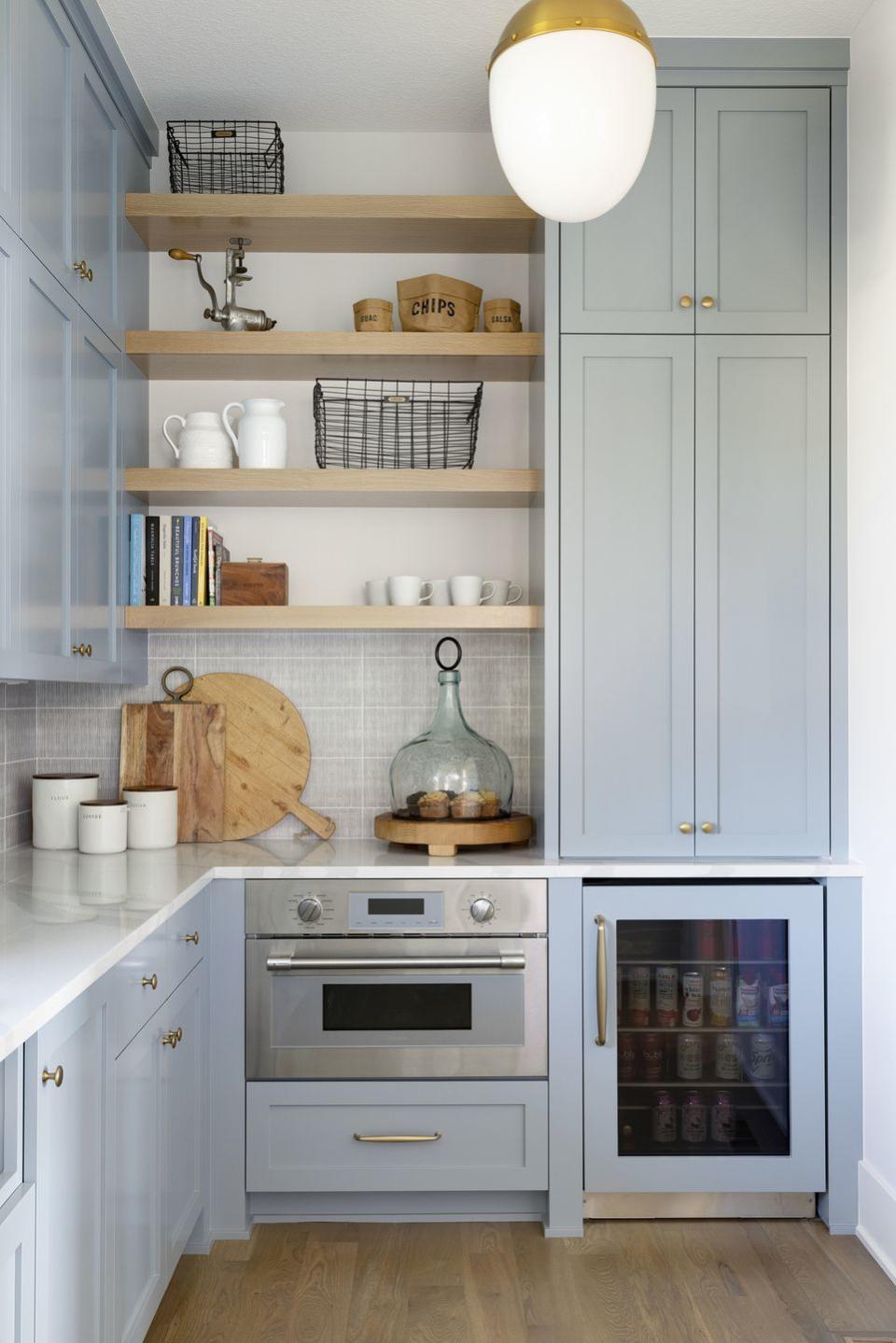 hottest design trend gorgeous blue butler's pantry
