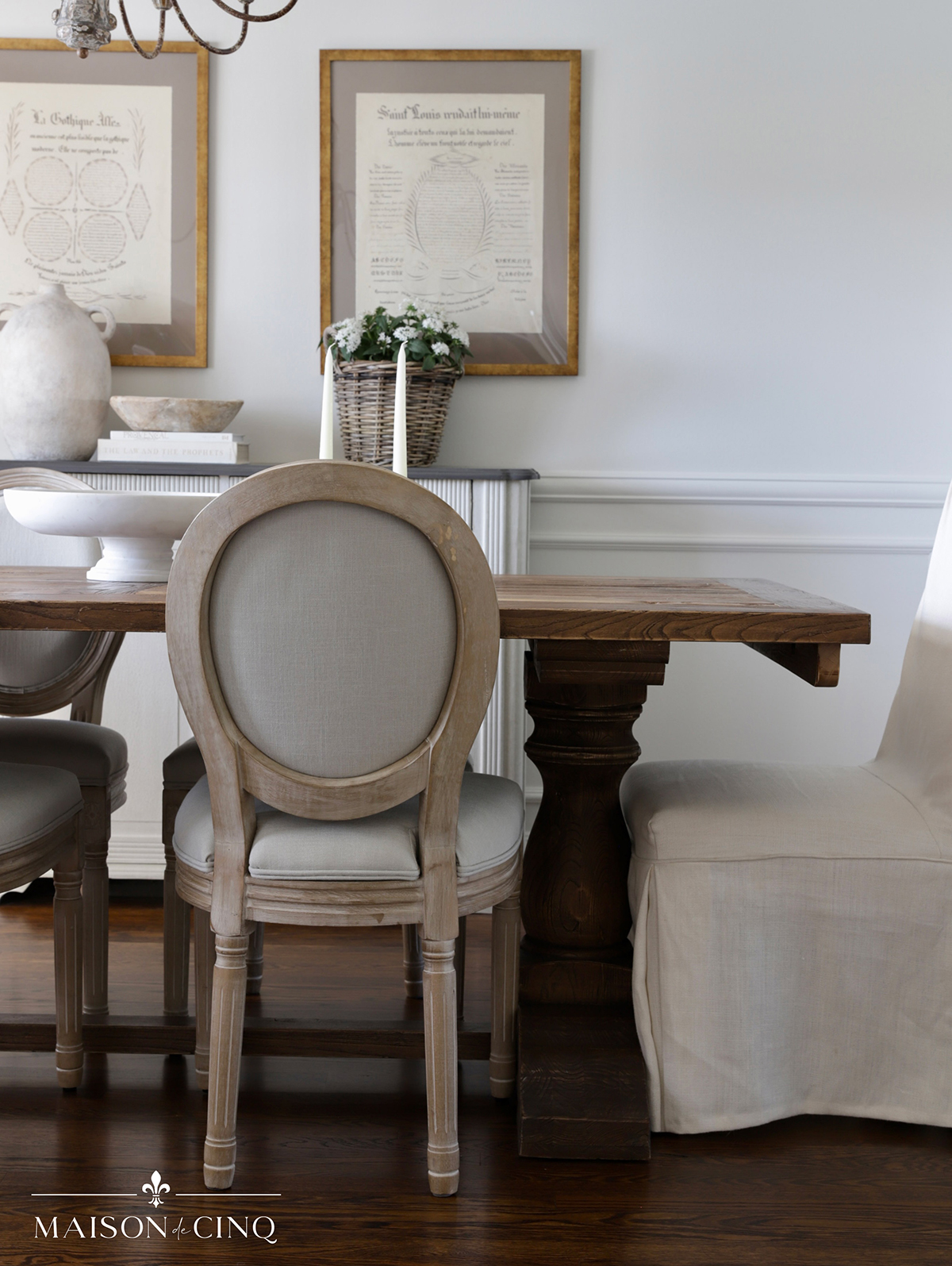 French Finds at Wayfair a Living Room Dining Room Update