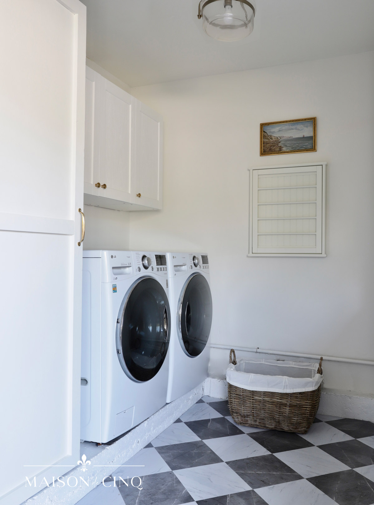 white ikea cabinets laundry room makeover 