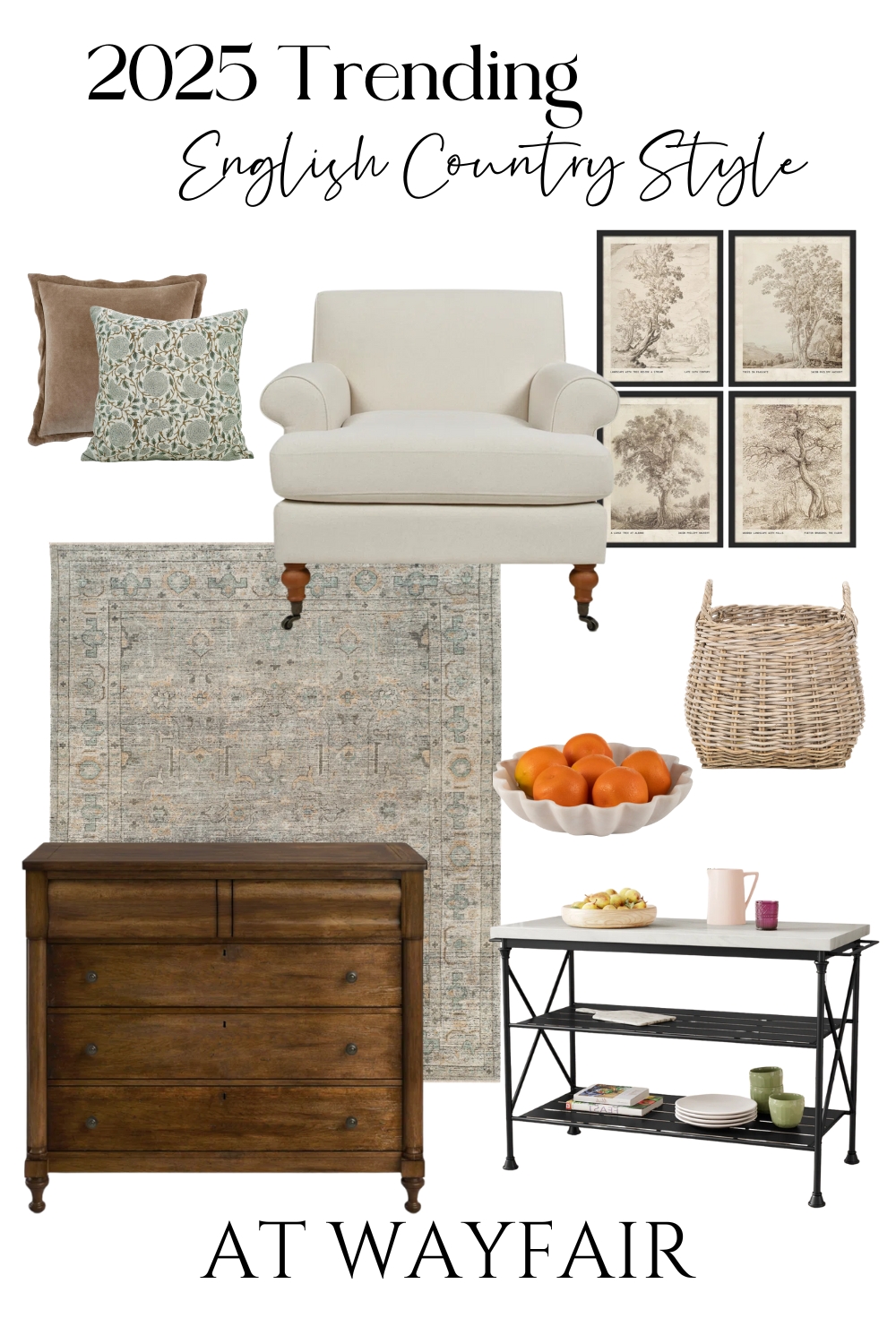 2025 Design Trend English country style graphic 