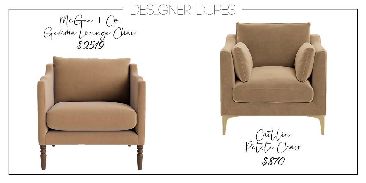 designer dupes graphic McGee & co gemma chair dupe 