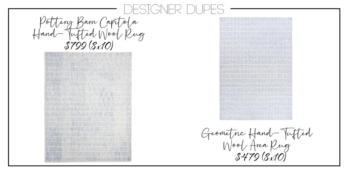 designer dupes pottery barn capitola rug dupe