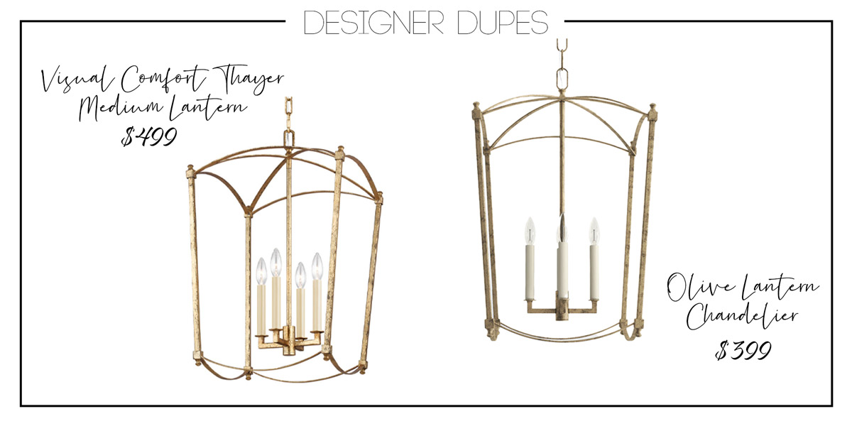 designer dupes visual comfort thayer lantern dupe
