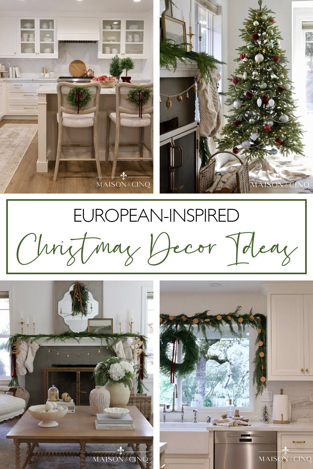 European-inspired Christmas Tour graphic on Maison de Cinq